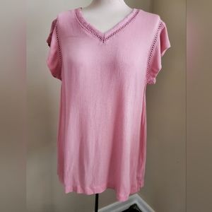 BUFFALO DAVID BUTTON - New w/Tags-  pink women's medium top